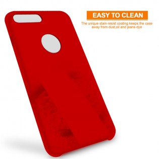 Чехол накладка Xiaomi Guildford Liquid Silicone Magnetic Plug iPhone 7 Plus Red